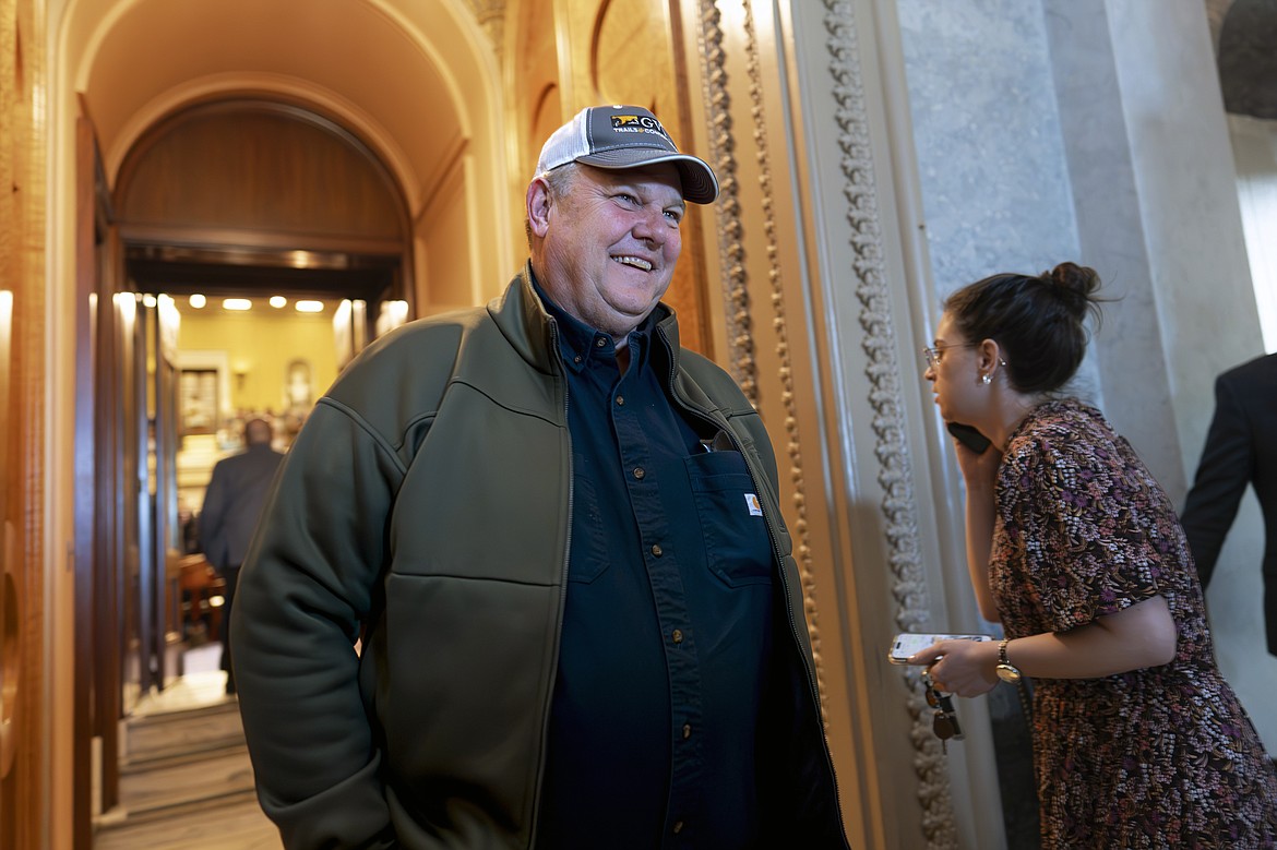 U.S. Sen. Jon Tester, D-Mont., leaves the chamber as the Senate prepares to advance the $95 billion aid package for Ukraine, Israel and Taiwan passed by the House, April 23, 2024, at the Capitol in Washington. Montana voters in the primary election, Tuesday, June 4, will select a Republican to challenge Tester in November. (AP Photo/J. Scott Applewhite, File)