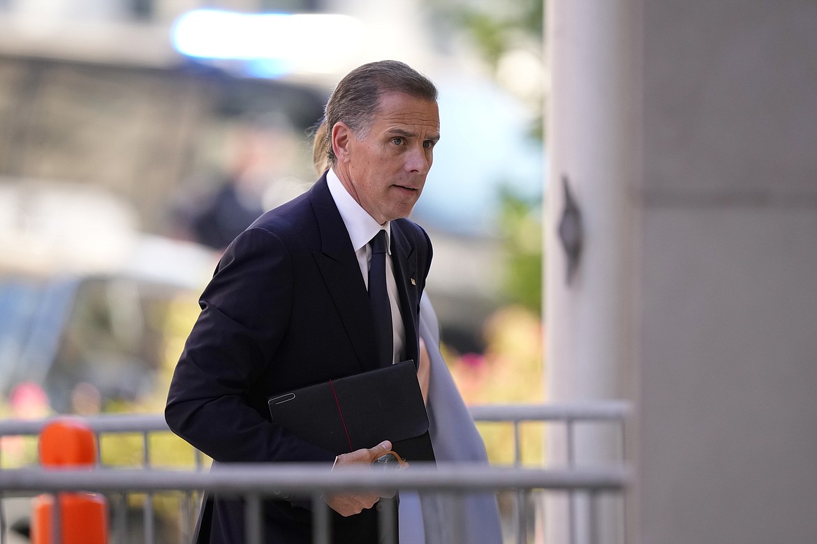 Hunter Biden arrives at federal court, Tuesday, June 4, 2024, in Wilmington, Del. (AP Photo/Matt Slocum)