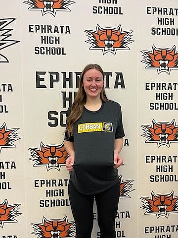 Ephrata's Addison Mills, pictured, and Molly Evenson traveled to Yakima for the 2A Girls Doubles State Tournament last month.