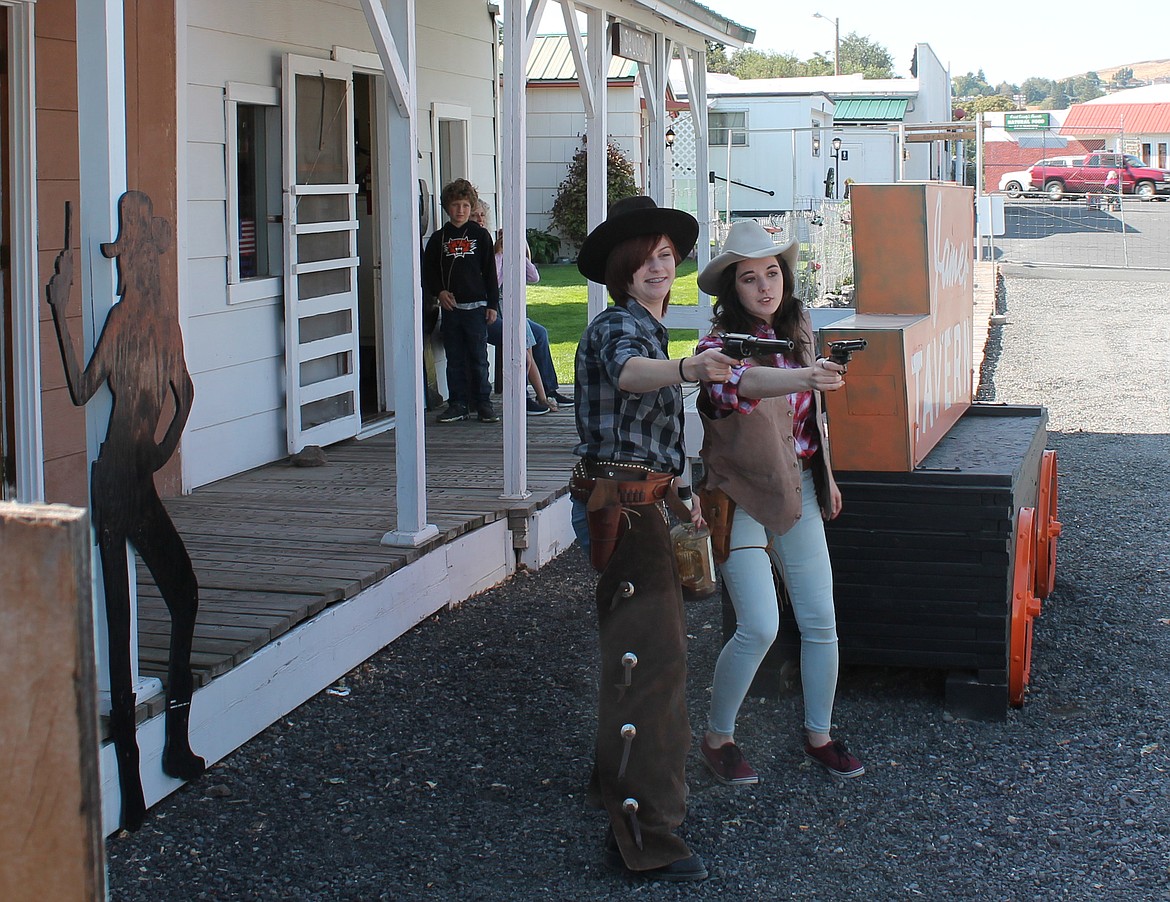 A pair of rowdy characters cause some trouble at the Grant County Historical Society Museum in 2017. A good old-fashioned “shootout” is a tradition at some of the museum’s special events, one of which is scheduled for Saturday.