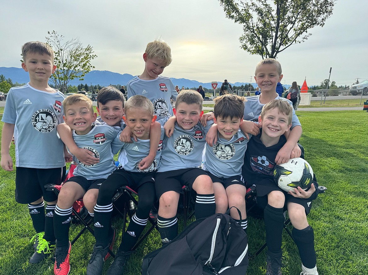 Photo by ANASTASIA SAHM
The Timbers North FC 2016 boys soccer team played up a division at last weekend's 3 Blind Refs tournament in Kalispell, Mont. Friday evening the Timbers 2016 team tied the Timbers North FC 2015 boys team 4-4. Timbers 2016 goals were scored by Peyton Schock, Jaxson Matheney, Ryker Bertek and Jackson Martin. Saturday, the Timbers 2016 boys lost 5-1 to the Strikers FC B2015 AC-Blue Team, with a goal scored by Peyton Schock. Sunday the Timbers 2016 boys fell 8-2 to the Helena Youth Soccer Association HYSA B2014/15 Blue-B team, with goals scored by Jackson Martin and Ryker Bertek.

 

Pictured from left to right: Seated in the front row – Elijah Cline, Jaxson Matheney, Peyton Schock, Jackson Martin, and Leo Leferink. In the back row Emmett Cowan, Xavier Sousley, Ryker Bertek, and Kevin Sahm.  Not pictured Greyson Guy.