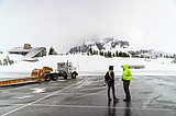 Glacier National Park plows a little more than halfway through the Big Drift