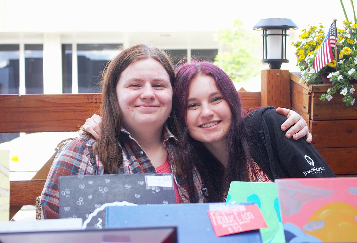 Samantha Hiland and Pamela Copeland showed their acrylic and digital art at the BFHS Art Walk on May 31.