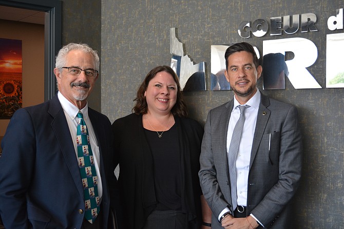 Joel Nania, Melanie Norton and Beto Yarce visited the Coeur d'Alene Press in May to discuss what the Small Business Administration can do for North Idaho businesses.