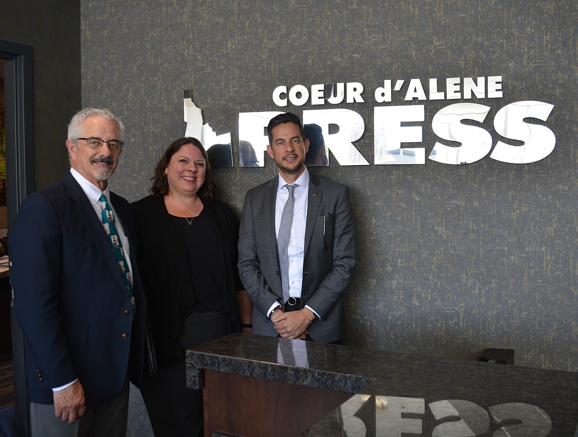 Joel Nania, Melanie Norton and Beto Yarce visited the Coeur d'Alene Press in May to discuss what the Small Business Administration can do for North Idaho businesses.