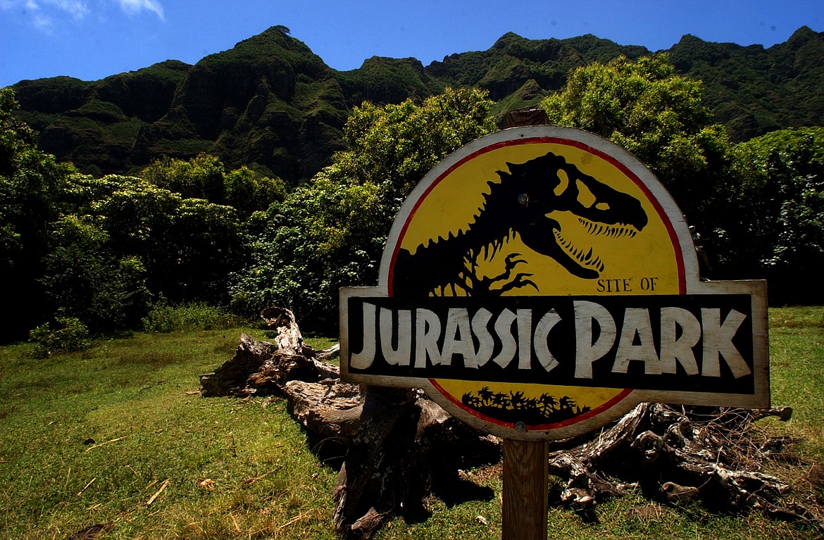 The site of famous dinosaur scenes at Kualoa Ranch in the valley of Kaaawa, Hawaii, May 11, 2005. Family owned since 1850, the privately owned valley has been the site of film crews dating bact to the 1965 film "In Harm's Way" and including the more recent "Godzilla," Jurassic Park" and "50 First Dates" and TV shows including "Lost".