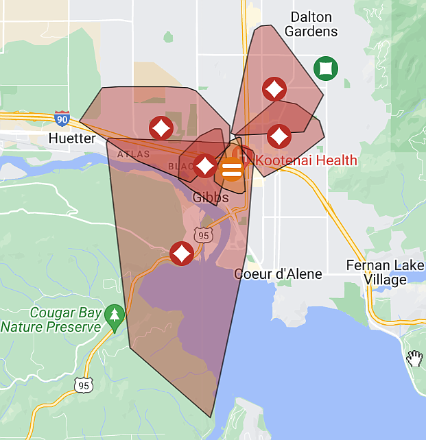 Power outage reported in Coeur d
