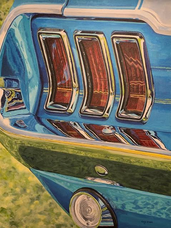 "Blue Pony," acrylic, by Doreen Graham.