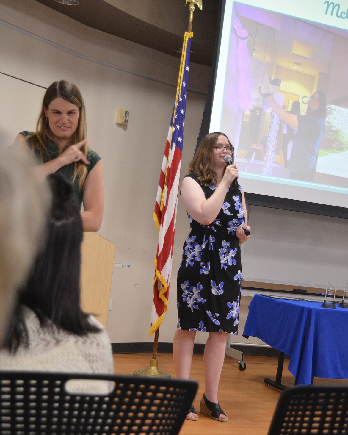 Izzy Stout presents on the roles she performed during her Project SEARCH internship and how she's excited to make her job permanent working in housekeeping at Kootenai Health.