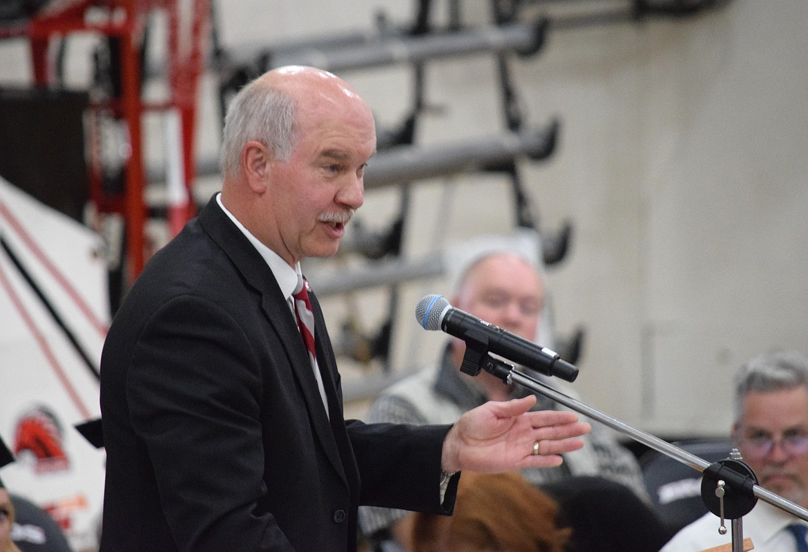 Washington State University Spokane Chancellor and Executive Vice President Daryll DeWald, pictured, was this year’s guest speaker at the Lind-Ritzville High School graduation in Ritzville June 1.