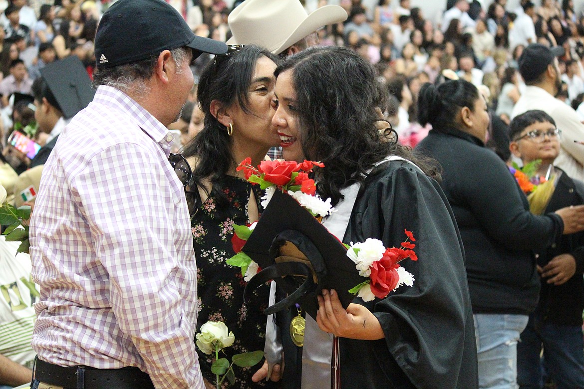 It’s tradition for Wahluke High School graduates to give a rose to adults that have supported them throughout their school years. A class of 2024 graduate shows her appreciation.