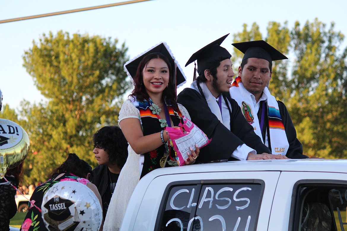 Wahluke graduates and their families had a parade through town – now a tradition – after the ceremonies concluded.