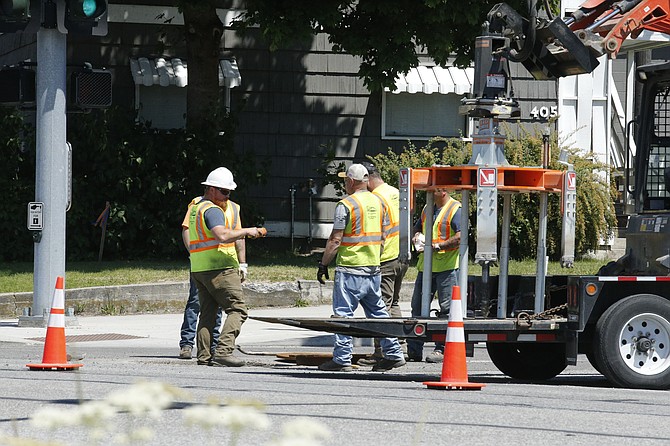 Bouten Construction crews work on the Kootenai County Justice Building expansion project in downtown Coeur d'Alene. Construction is North Idaho's leading industry, with more jobs added in the last five years than any other industry.