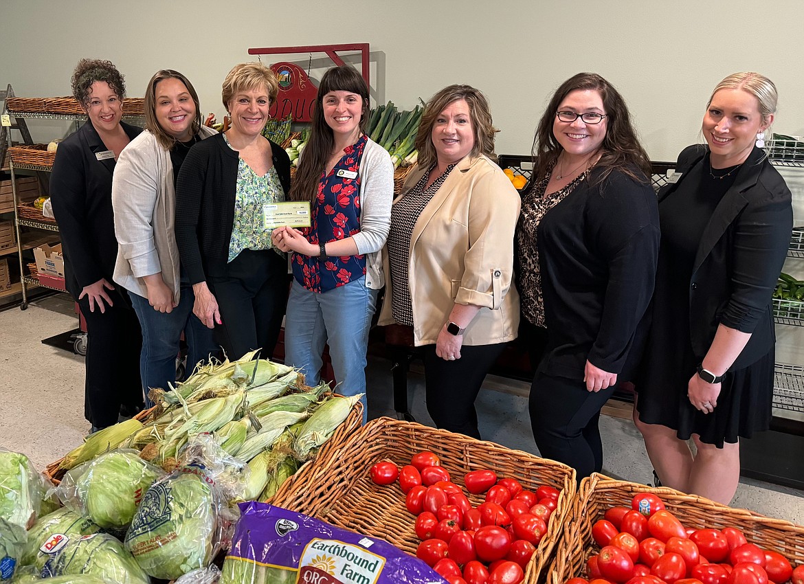 Third Avenue Marketplace, formerly the Post Falls Food Bank, is among three local nonprofits that were awarded a portion of $372,000 through the 2024 Numerica Charitable Fund. Pictured at Third Avenue Marketplace, from left: Jessica Clay, Amanda Swan, Carla Cicero, Brana Vlasic, Katie Marmon, Kali Grigorica and Elizabeth Rainey.