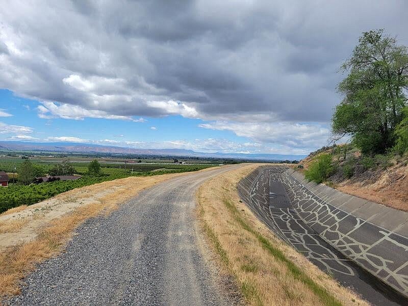 A dry canal during a shutdown to conserve water.