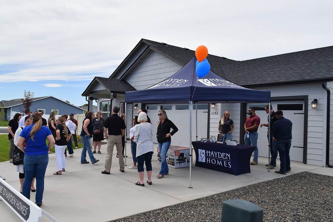 Exterior of the new Hayden Homes model home at Polo Ridge in Moses Lake prior to the June 6 ribbon cutting. The model is built with Hayden Homes’ Hudson home plan, a single-floor plan available at Polo Ridge and Hayden Homes’ other Moses Lake neighborhoods.