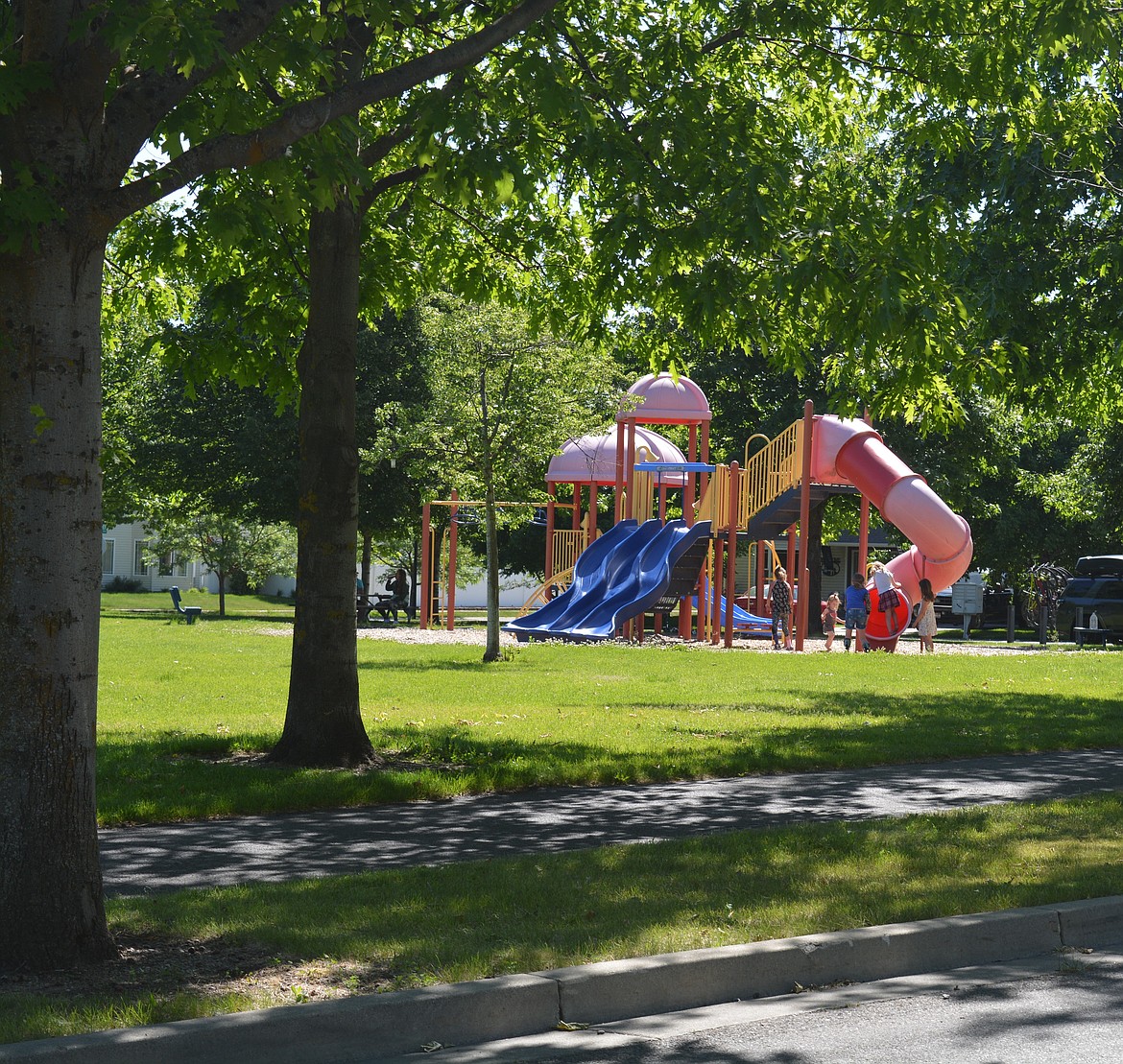 The Woodbridge Park playground is being replaced with newer equipment. The current playground will remain in effect as the new equipment prepared.