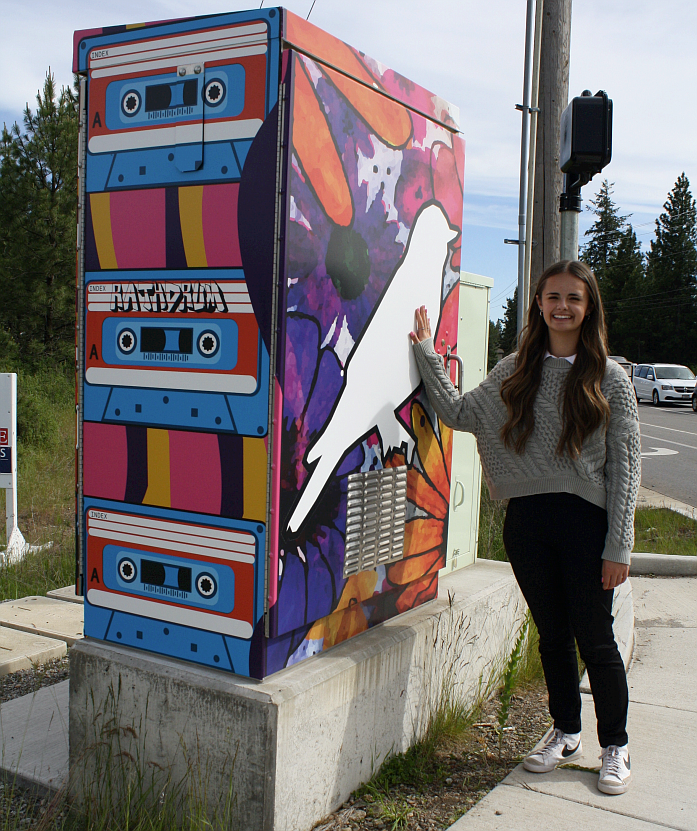 Gracie Keppner's electrical box design is at Highway 53 and Meyer Road.