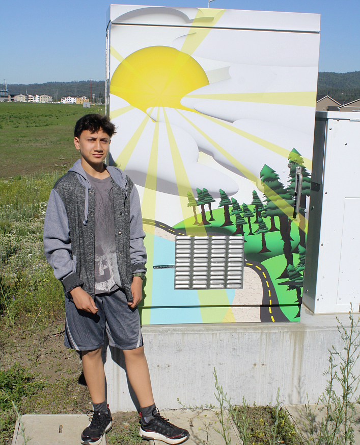 Luke Brockman designed the wrap on the electrical box at Lancaster Road and Highway 41.