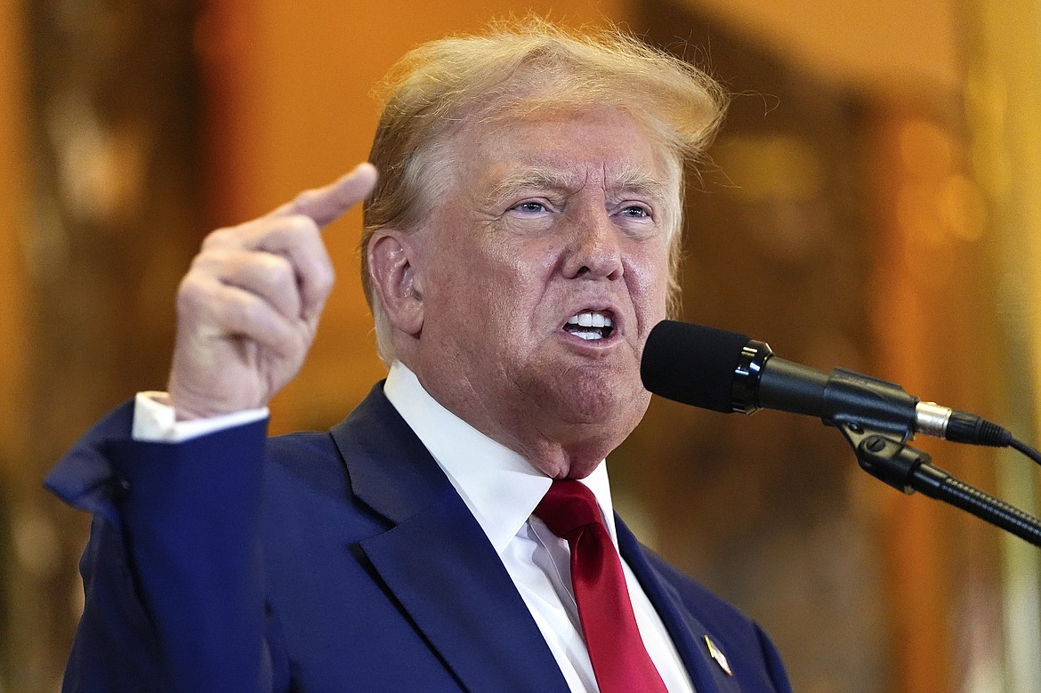 Former President Donald Trump speaks during a news conference at Trump Tower, May 31, 2024, in New York. New York’s top court has declined to hear Donald Trump’s gag order appeal, leaving the restrictions in place following his felony conviction last month. (AP Photo/Julia Nikhinson, File)