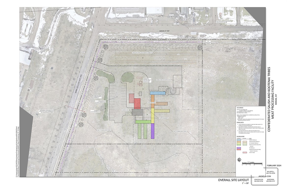 Site plan for CSKT meat-processing plant, to be located on Mink Lane in Ronan. (Courtesy of CSKT)