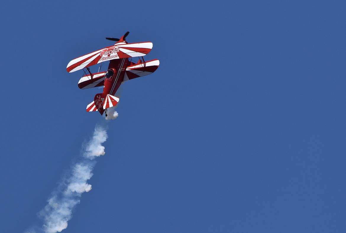 Stunt pilot Yuichi Takagi dazzles the crowd at the Moses Lake Airshow Saturday.