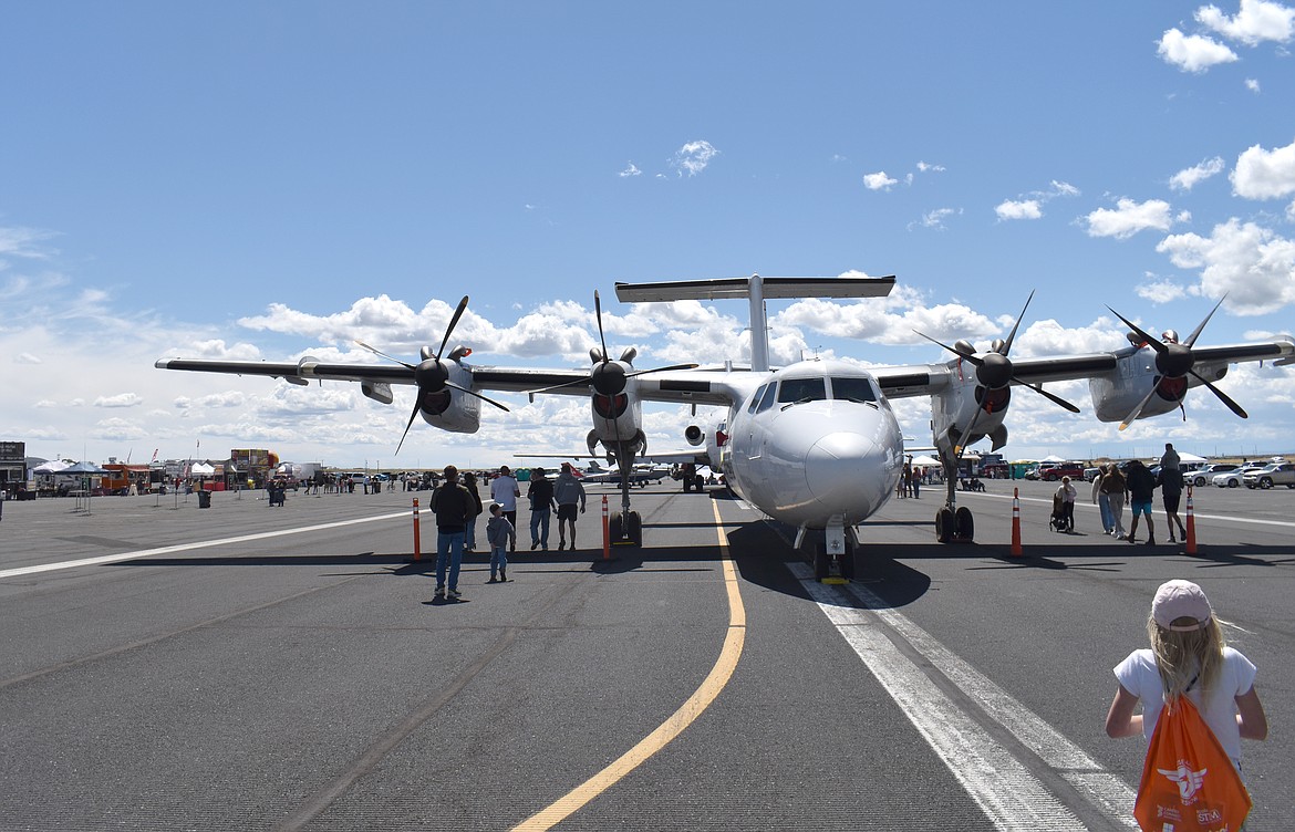 The airfield at Grant County International Airport was arrayed with all manner of flying machines for the Moses Lake Airshow last weekend.