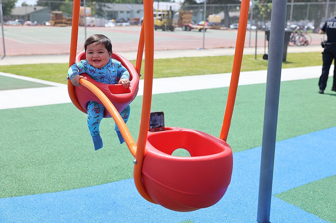 The Iron Horse Playground in Othello opened in mid-June and offers a wide variety of equipment to keep kids of all ages busy and entertained.