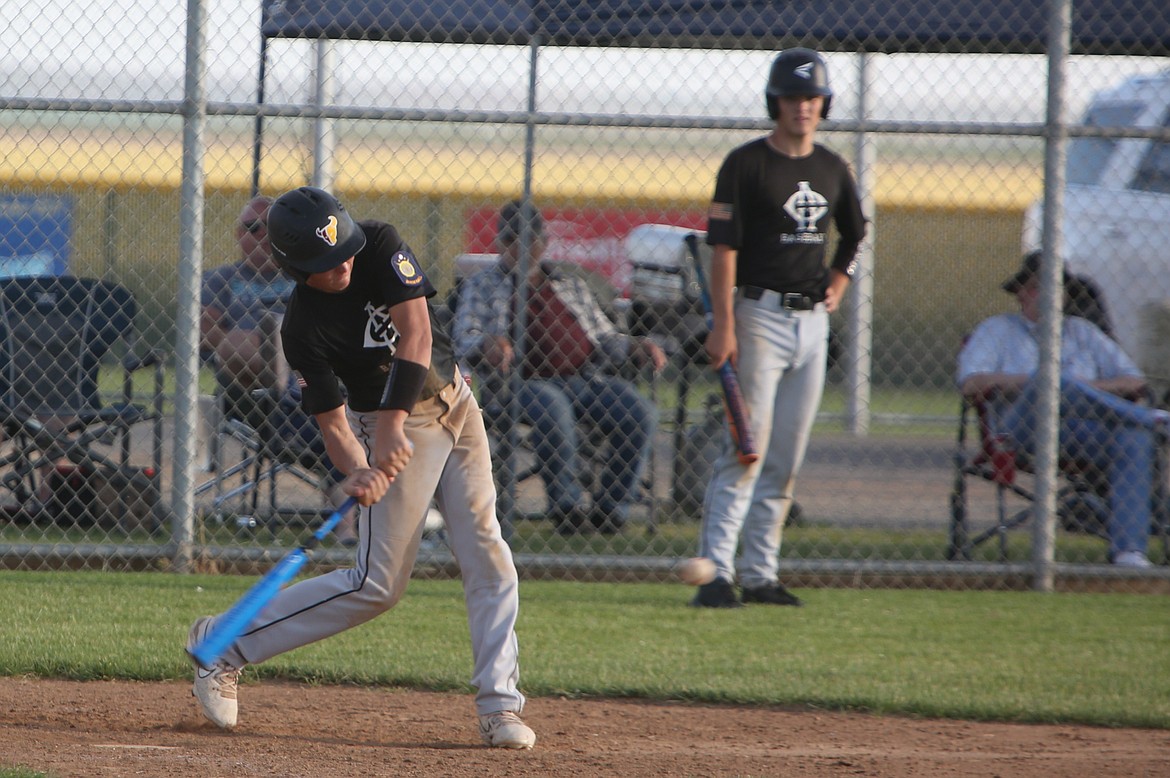 Almira/Coulee-Hartline Legion’s Jase Cox tied Friday’s nightcap with a two-RBI single in the top of the fourth inning, with the Warriors eventually winning the game 8-3.