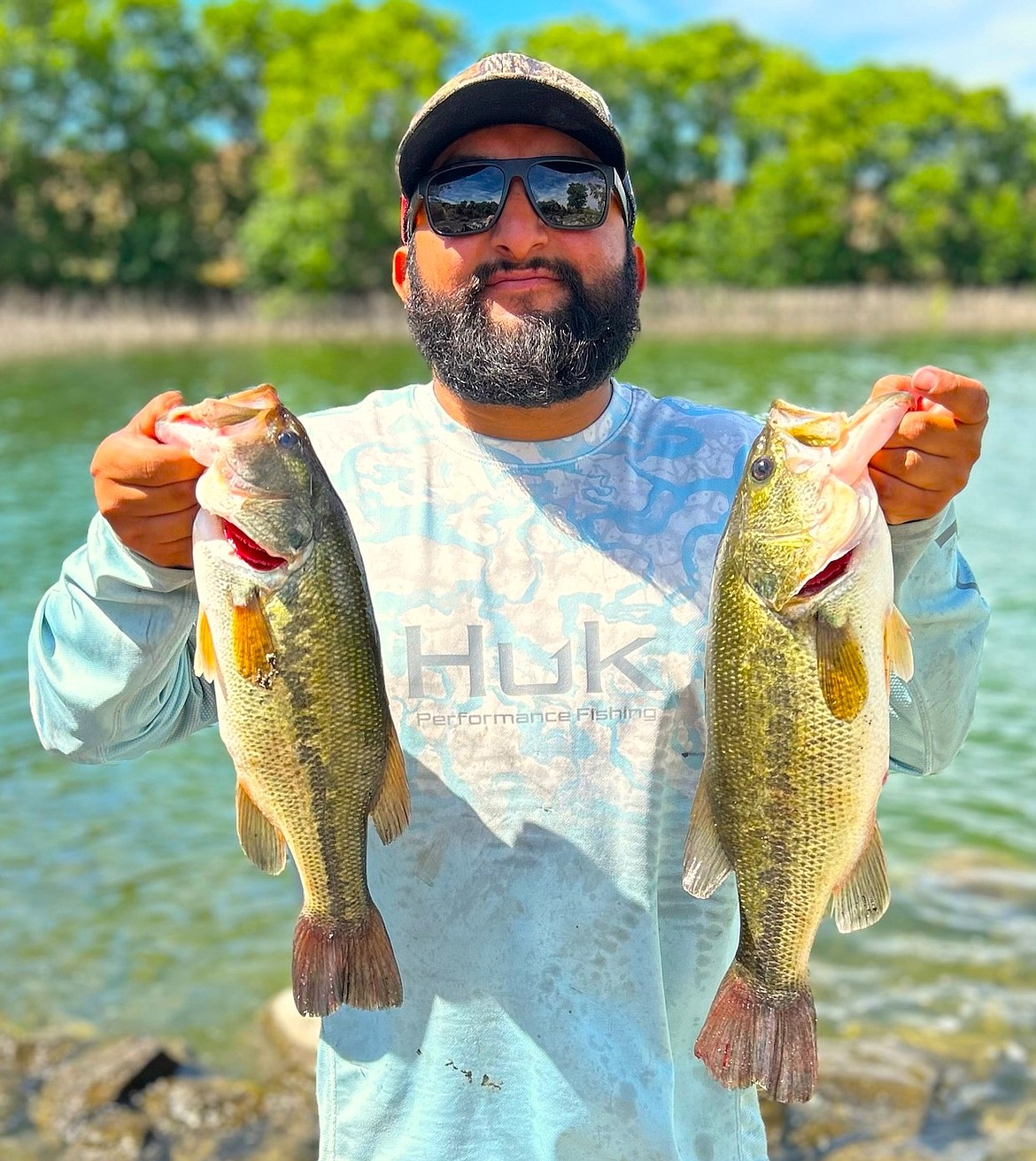 Leo Bermdez caught these nice Largemouth bass while fishing the Lind Coulee from shore.