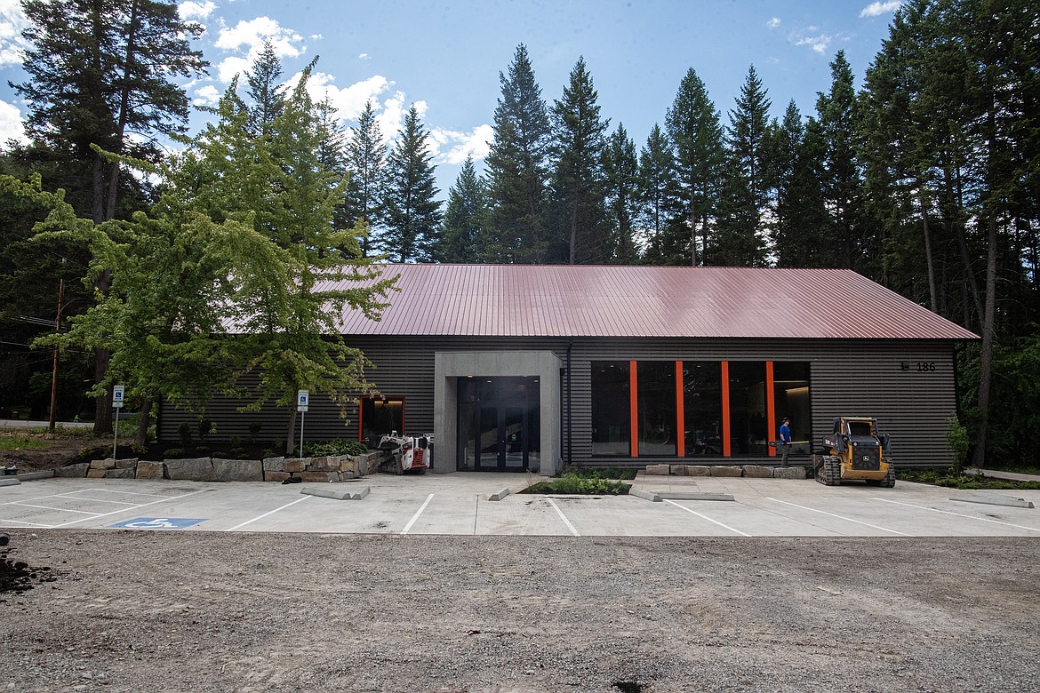 The Bigfork Library in the last stages of construction Friday, June 21. (Avery Howe/Bigfork Eagle)