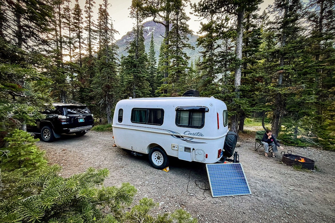 Our campsite in the Two Medicine Campground in Glacier National Park on Sunday, June 23. (Casey Kreider/Daily Inter Lake)