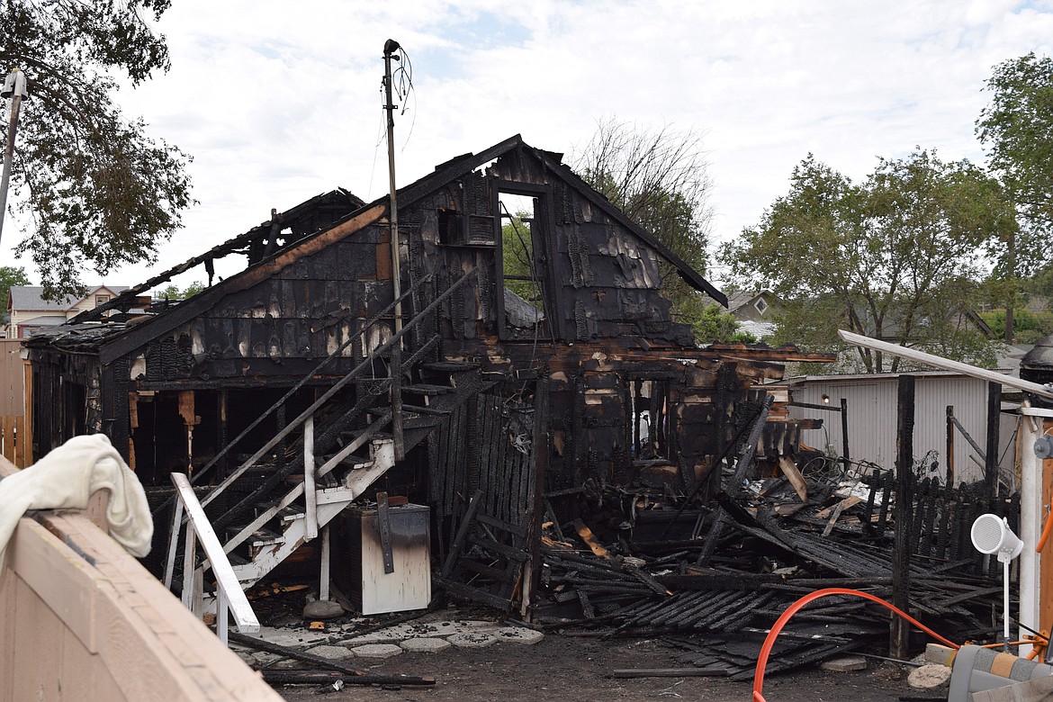 Gary White and his wife, Brandy, had their home burn down due to an electrical fire Tuesday evening. White said an investigation indicated that the fire was electrical and the family believed extension cords had caused the issue.