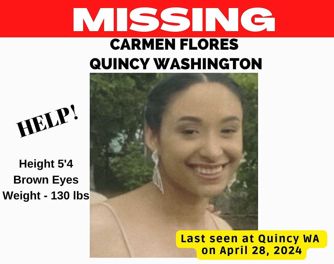 The Quincy Police Department is trying to locate Carmen Flores. She has autism and it is believed she may be in danger. Anyone who sees her should contact the Quincy Police Department.