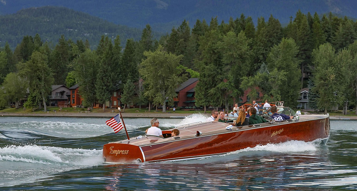 The People's Choice was awarded to Empress, a 1992 Hacker Craft Runabout owned by Shawn and Christina Isakson of Whitefish. (Photo provided by Tim Salt)