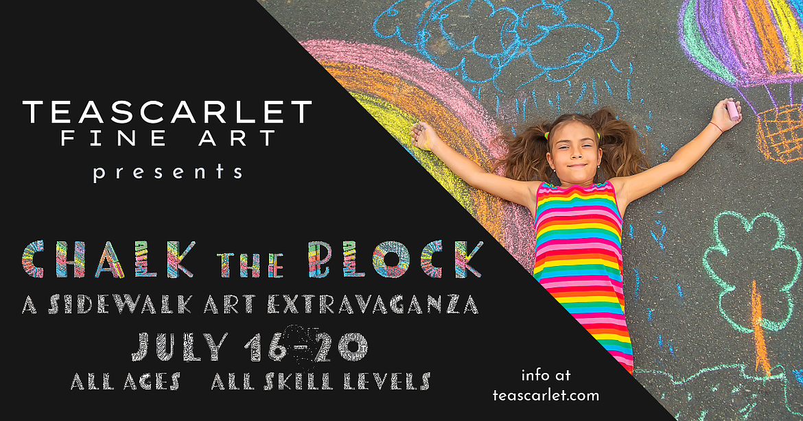 Chalk the Block, a sidewalk art extravaganza, starts July 16-20 during Kootenai River Days.