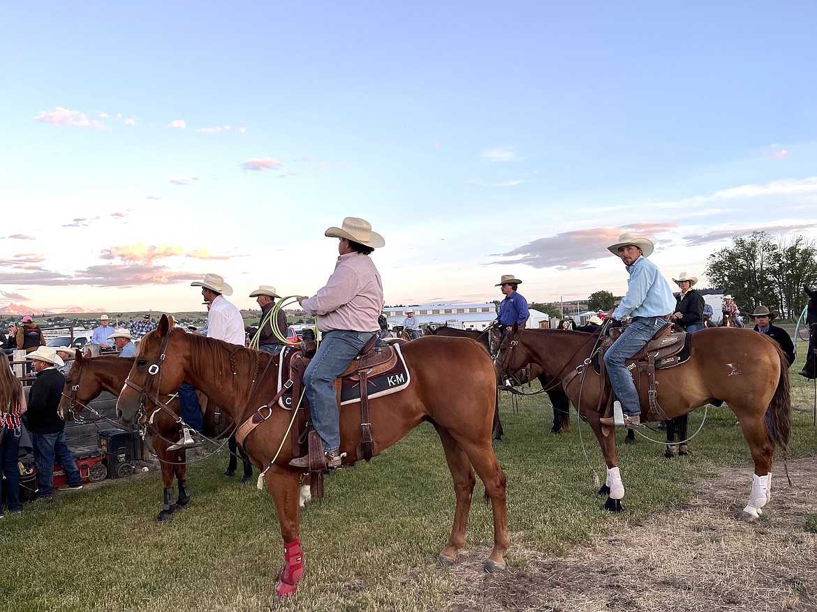 Team ropers were ready for action Friday night at the Mission Mountain Rodeo in Polson. (Kristi Niemeyer/Leader)