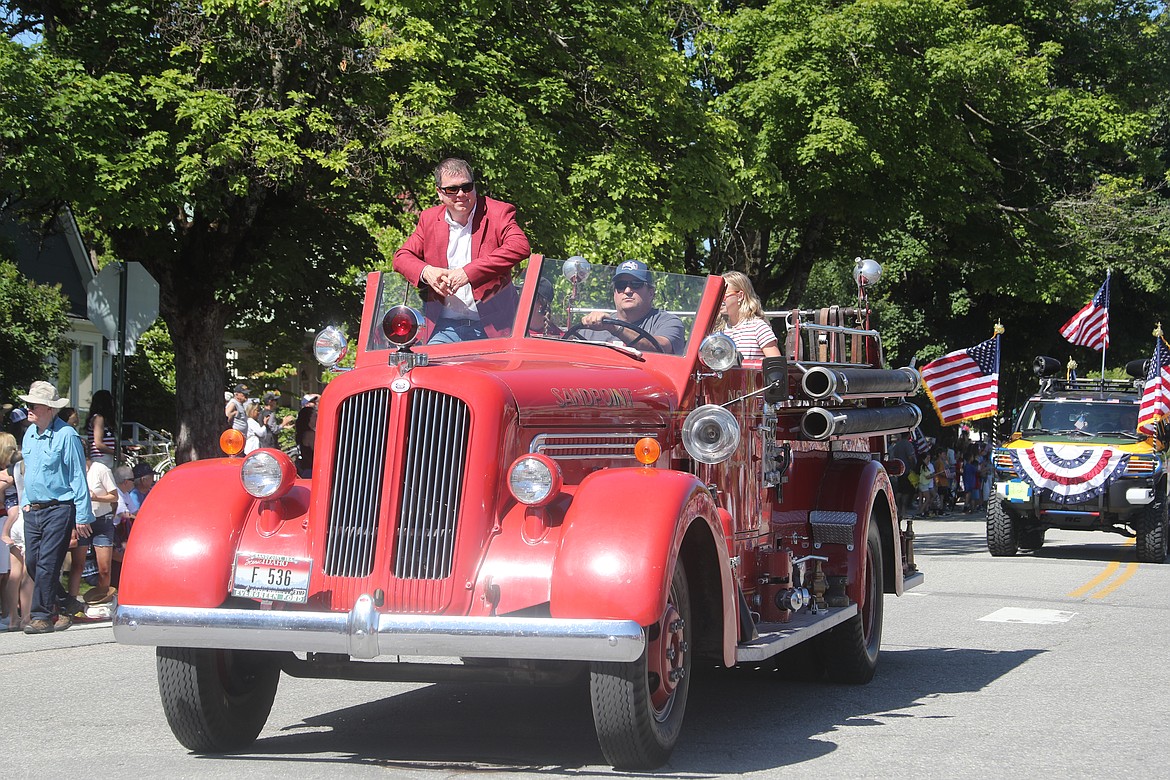 Sandpoint Mayor Jeremy Grimm takes part in the Sandpoint Lions Fourth of July Grand Parade.