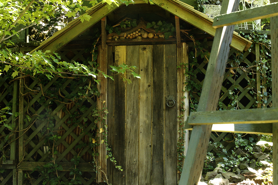 This quiet hideaway at the top of a hill is one of several in the Hayden garden of Claudia Lowery and Bob Bloem.