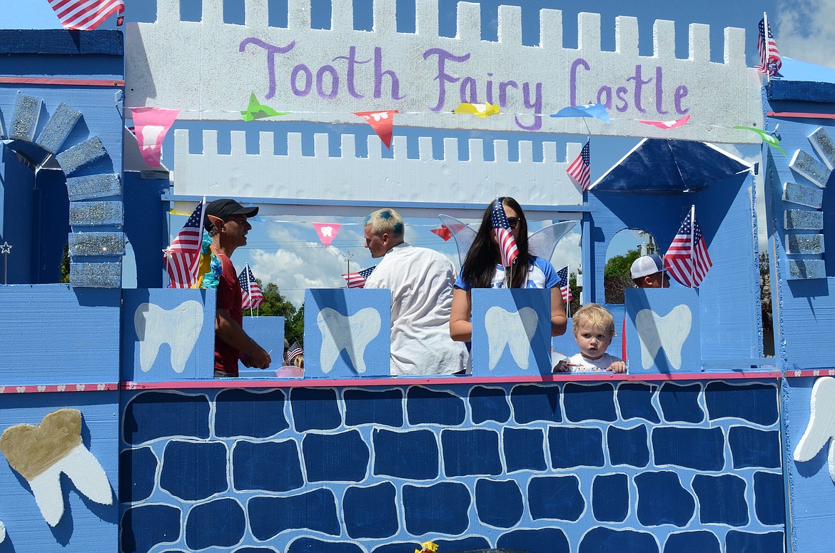 Windauer Family Dentistry's Tooth Fairy Castle dispersed candy and tooth brushes during last week's Polson parade. (Kristi Niemeyer/Leader)