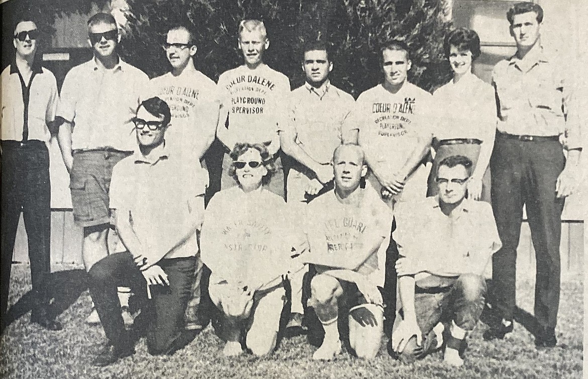 Red Halpern’s parks and rec staff in July 1964 included, back row, from left: Halpern, Tom Robb, Bob Ely, Charlie Nipp, Jimmy Johnston, Dave Bro, Lynn Prosser and Bill Lindsey; front row: Don Broughton, Lorraine Ursaki, Jim Barlow and Dean Shockley.