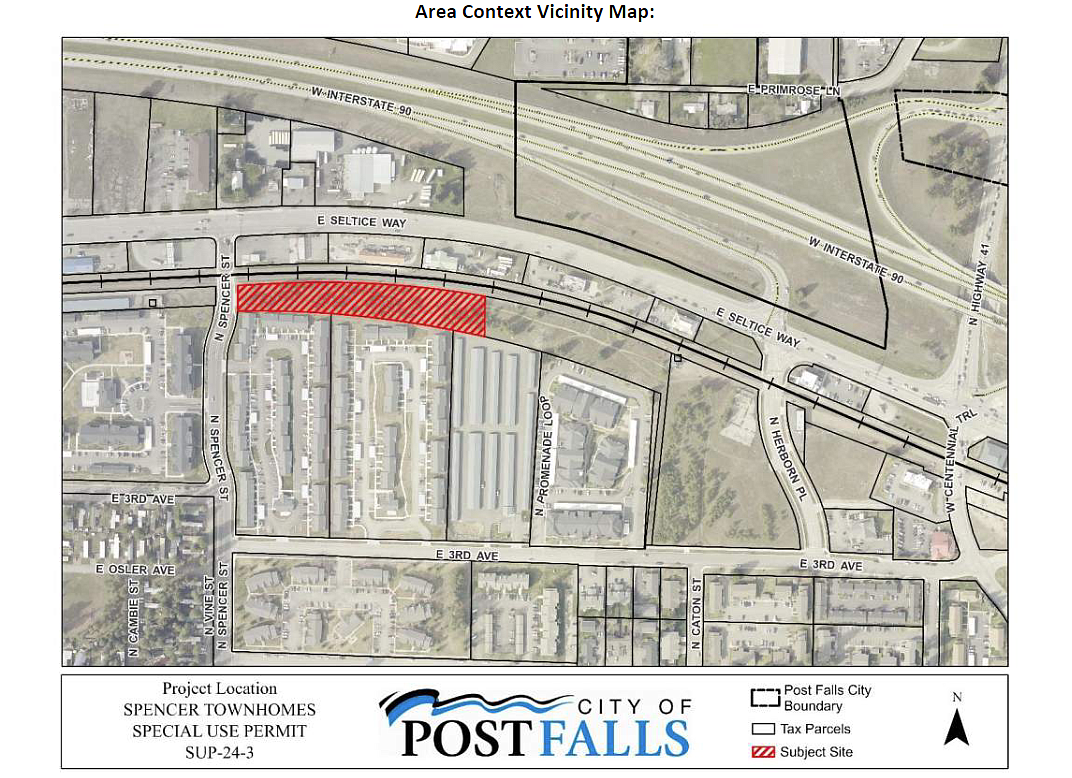 The location for the Panhandle Affordable Housing Alliance site for Spencer Townhomes in Post Falls.