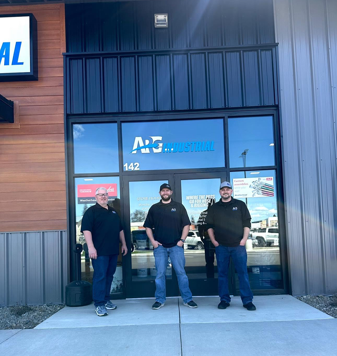 ARG Industrial staff members (from left) Don West, Braden Fail and Alex Kemp.