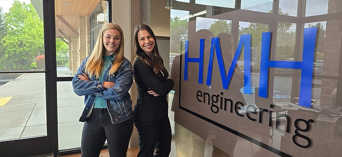 Greta Gissel (left) and Alyssa Blank of HMH Engineering.