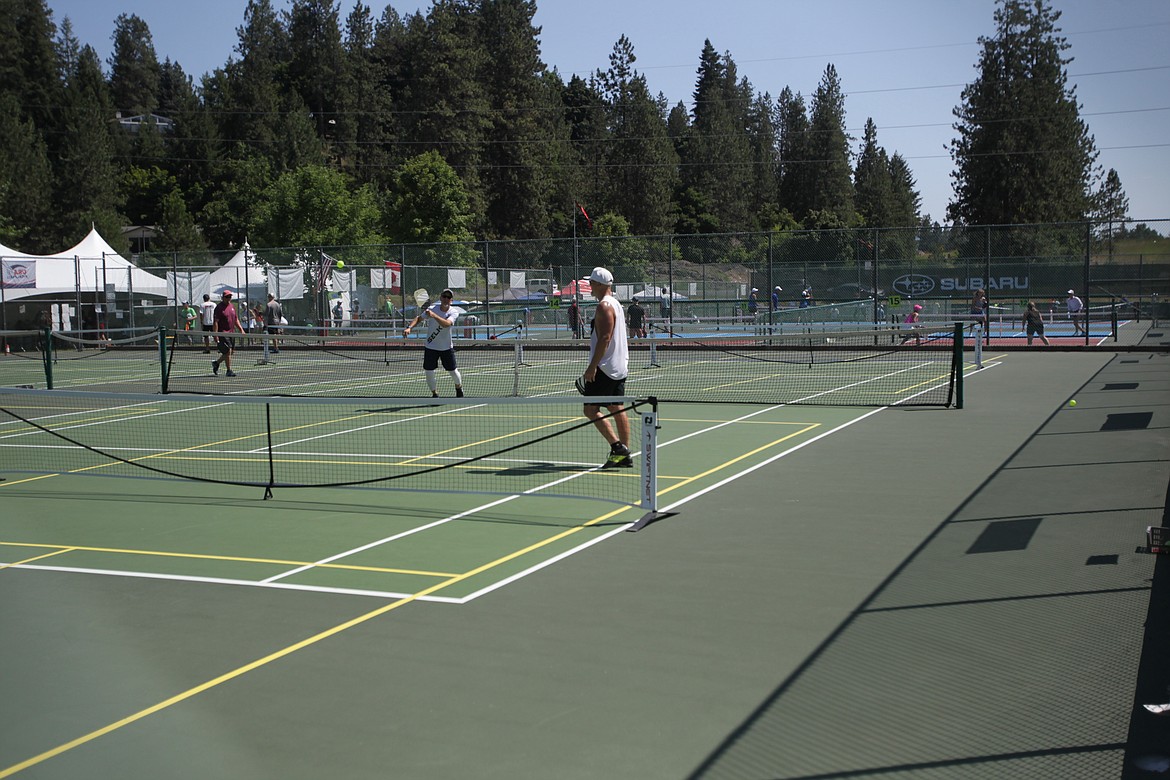 MARK NELKE/Press
Nearly 500 people registered for the annual Coeur d'Alene Classic pickleball tournament, which runs through Sunday at the Cherry Hill Park courts in Coeur d'Alene.