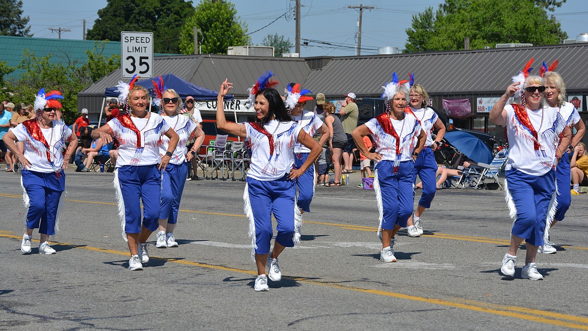 The Blazen Divaz of Coeur d'Alene dance to the Boogie Woogie Bugle Boy from Company B.