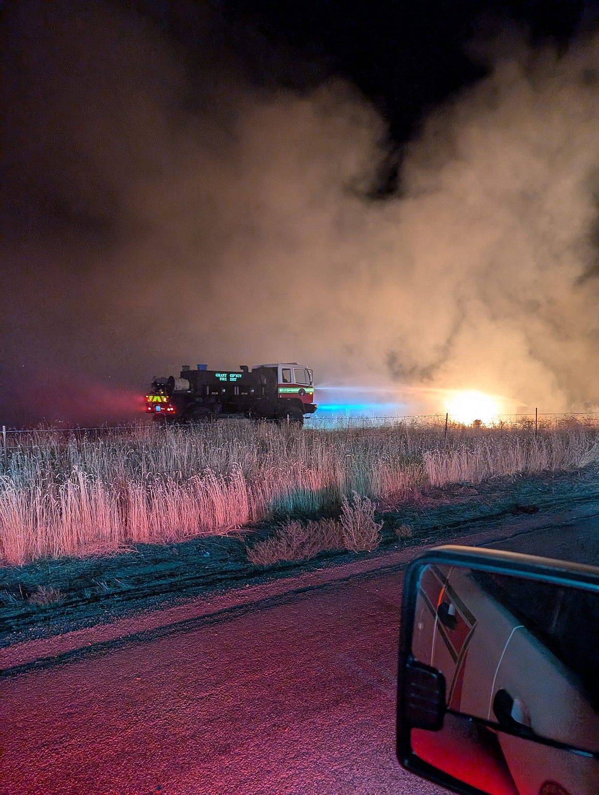 Fireworks were to blame for a fire near Soap Lake late Wednesday night.