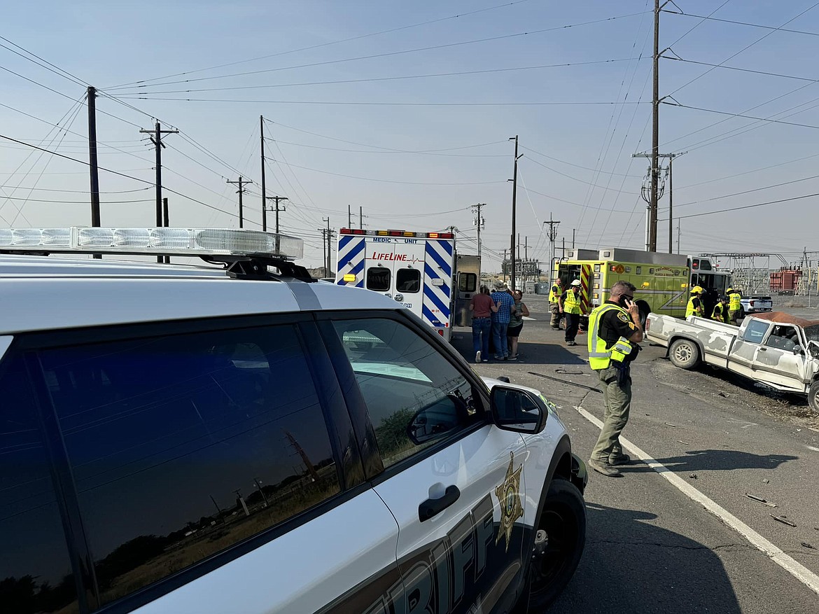 EMS took multiple people to Samaritan hospital in Moses Lake after a DUI-related collision near the Grant County International Airport Monday.