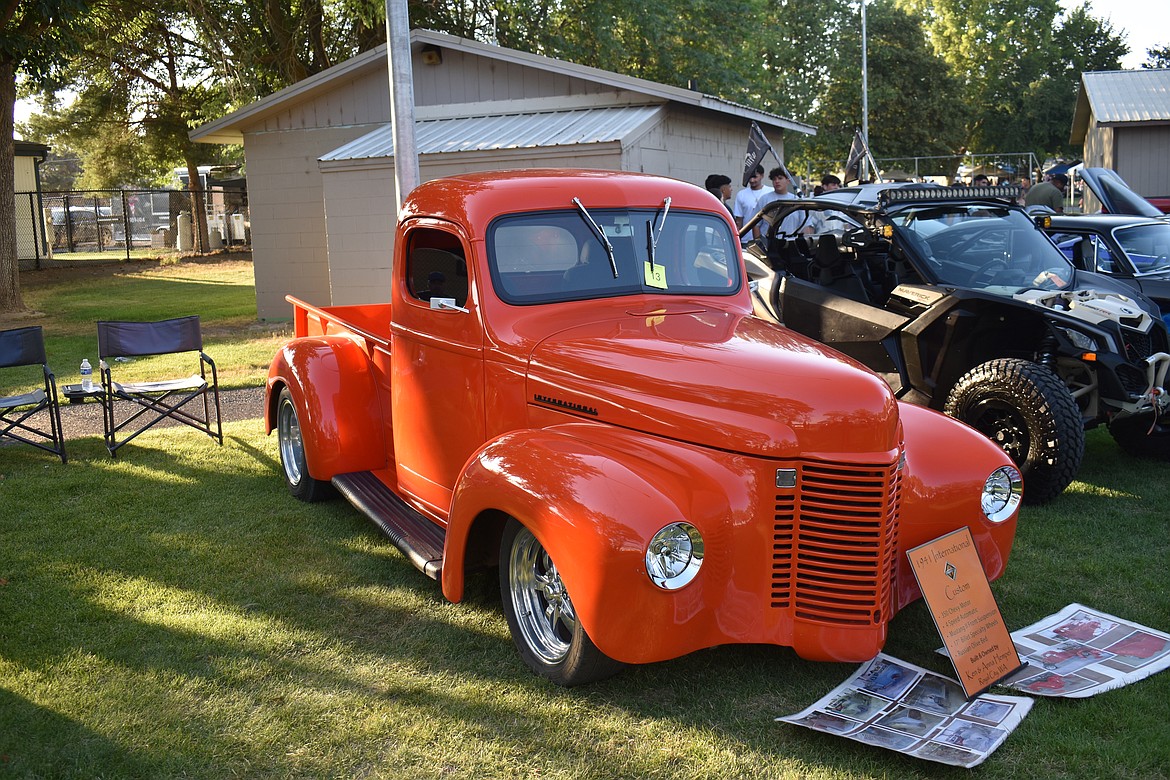 This 1941 International pickup was one of the vehicles on display at Summerfest Friday.