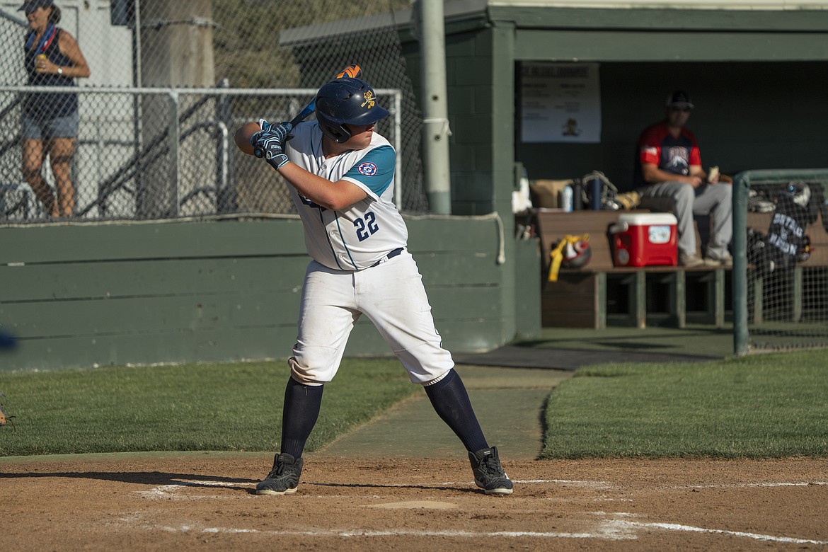 14U River Dog first baseman Gabe Mack led the team in RBI against Puyallup on Saturday afternoon with three and tied for a team-high in RBI with two in Sunday’s championship game against Moses Lake.